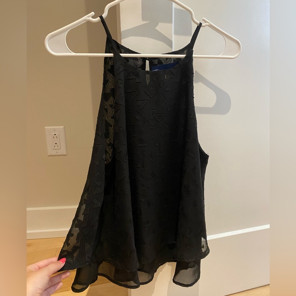 Sheer black tank top